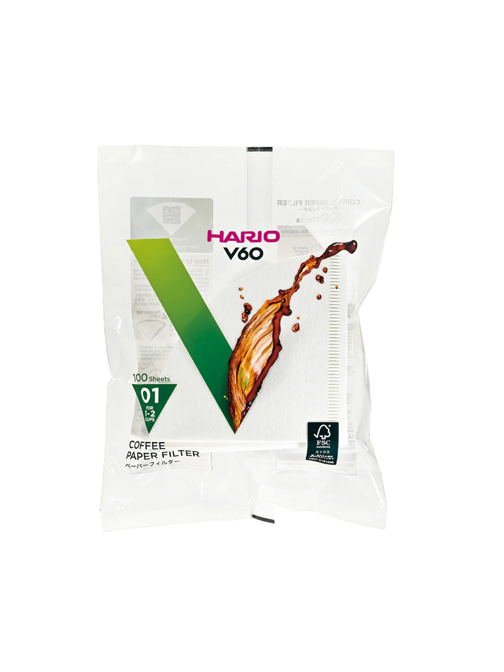 Hario V60-01 White (100 Pack)
